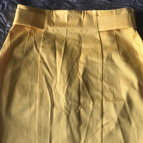 New York and Company Yellow High Waist Pencil Skir - Picture 3 of 7